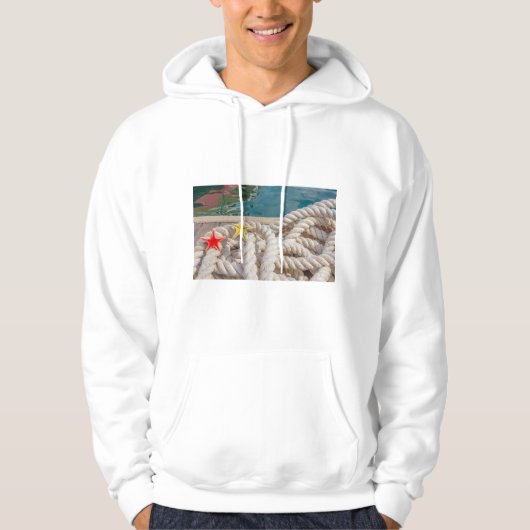 touw voor het meren van Basic Hooded Sweatshirt vo (Voorkant)