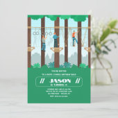 Touw Walk Verjaardag Kaart (Staand voorkant)