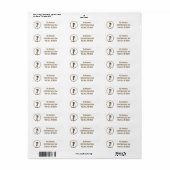 Touwcirkel western monogram adresetiketten etiket (Full Sheet)