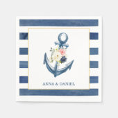 Touwen Bruiloft Anker Servet (Voorkant)