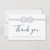 Touwen Knoop Modern Bruiloft Bruidsmeisjes Uitnodi Bedankkaart (Voorkant)