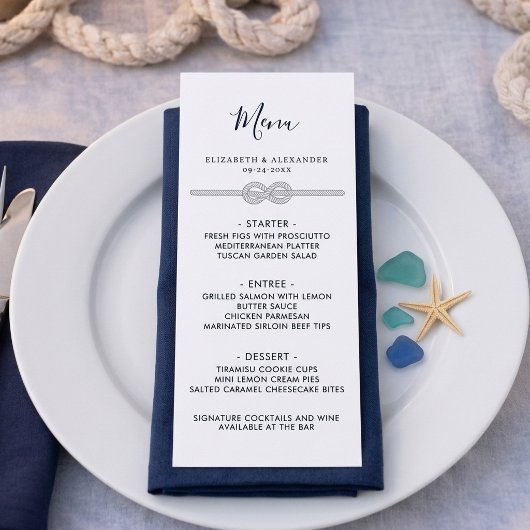 Touwen Knoop Wit Marine Oefenavondmaal Menu