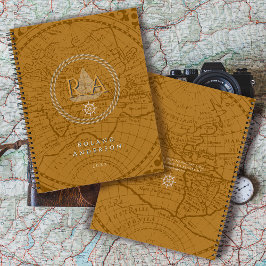 Touwen Monogram Kaart Bruin Notitieboek