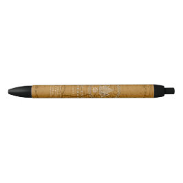 Touwen Monogram Kaart Bruin Zwarte Inkt Pen
