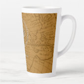 Touwen Monogramkaart Bruin Latte Mok (Rechts)