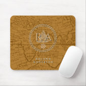 Touwen Monogramkaart Bruin Muismat (Met muis)