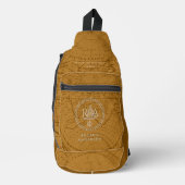 Touwen Monogramkaart Bruin Sling Bag (Voorkant)