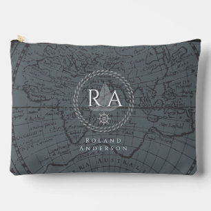 Touwen Monogramkaart Grijs Etui
