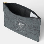 Touwen Monogramkaart Grijs Etui (Open)