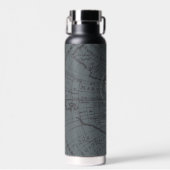Touwen Monogramkaart Grijs Waterfles (Voorkant)