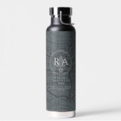 Touwen Monogramkaart Grijs Waterfles (Links)