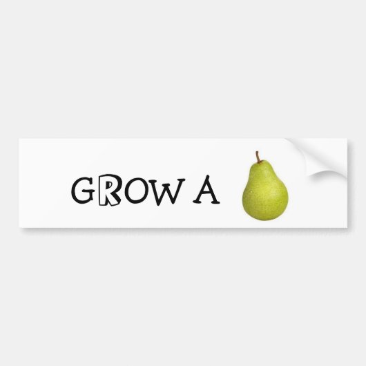 Touwen van een pear bumper sticker (Voorkant)