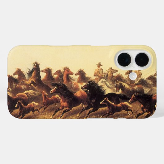 Touwen van Wilde Paarden door James Walker Case-Mate iPhone Case (Achterkant (horizontaal))