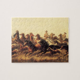 Touwen van wilde paarden door James Walker Legpuzzel