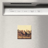 Touwen van wilde paarden door James Walker Magneet (Insitu (Vaatwasser))