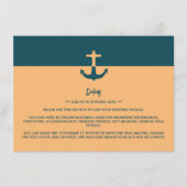 Touwenanker - Koraalblauw - Trouwdetail Informatiekaartje (Voorkant)