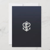 Touwenanker Zeevaart Navy Bruids- Kaart (Achterkant)