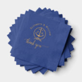 Touwframe Anker Monogram Initiaal TY Folie Servetten (Insitu (Gestapeld))