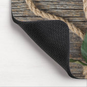 touwhart met roos muismat (Hoek)