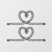 Touwhart Raamsticker (Vel)
