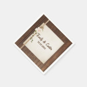 Touwknoop op hout servet (Hoek)