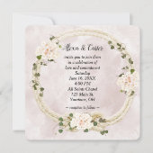 Touwkrans en Hydrangea Boeketten Kaart (Voorkant)