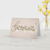 touwontwerp voor altijd tekst voor bruiloft kaart (Gele Bloem)