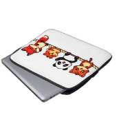 Touwparade: Kat, Panda, Hamster & Vos Laptop Sleeve (Voorkant onderkant)