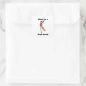 Touwschommel Stemming Goede Vibes Vierkante Sticker (Tas)