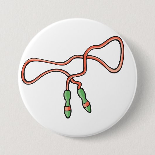 Touwtje Springen Knop Ronde Button 7,6 Cm (Voorkant)
