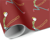 Touwtje Springende Stickman Cadeaupapier (Rol Hoek)