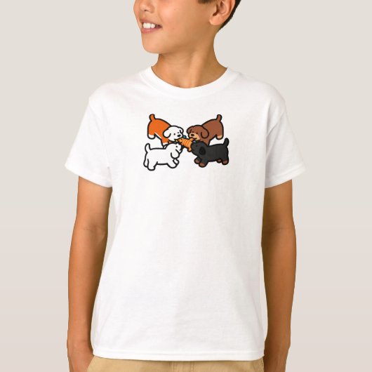Touwtrek Honden T-shirt (Voorkant)