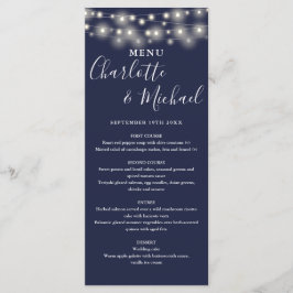 Touwverlichting in marineblauw Signature trouwmenu Menu