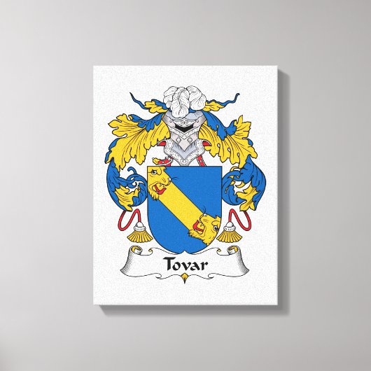 Tovar Family Crest Canvas Afdruk (Voorkant)