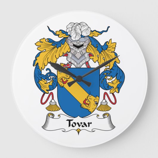 Tovar Family Crest Grote Klok (Voorkant)