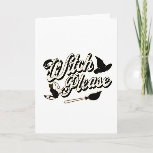 Tovenaar alsjeblieft,  Halloween Grappig Kaart (Voorkant)