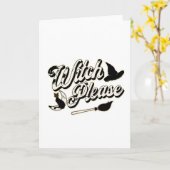 Tovenaar alsjeblieft,  Halloween Grappig Kaart (Gele Bloem)