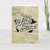 Tovenaar alsjeblieft, Halloween Grappig Kaart (Voorkant)