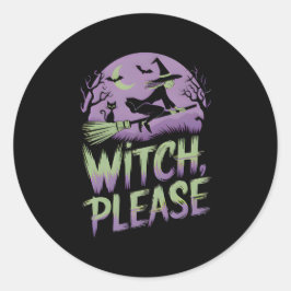 Tovenaar alsjeblieft | Halloweenfestival Ronde Sticker