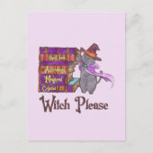 Tovenaar Alsjeblieft - Witch Black Cat Briefkaart (Voorkant)