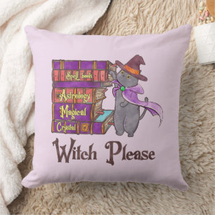 Tovenaar Alsjeblieft - Witch Black Cat Kussen