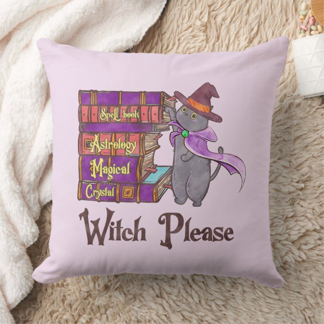 Tovenaar Alsjeblieft - Witch Black Cat Kussen (Deken)