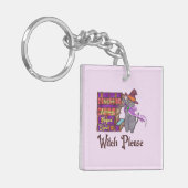Tovenaar Alsjeblieft - Witch Black Cat Sleutelhanger (Voorkant Links)