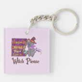 Tovenaar Alsjeblieft - Witch Black Cat Sleutelhanger (Achterkant)