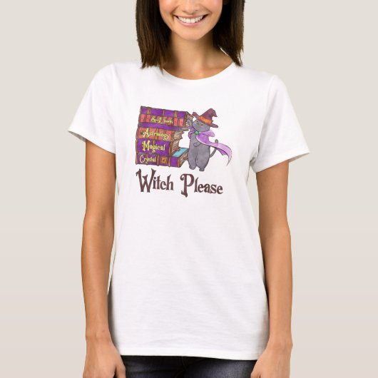 Tovenaar Alsjeblieft - Witch Black Cat T-shirt (Voorkant)