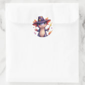 Tovenaar Axolotl Ronde Sticker (Tas)