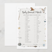 Tovenaar Baby shower Baby Dier Match Game Kaart (Voorkant / Achterkant)