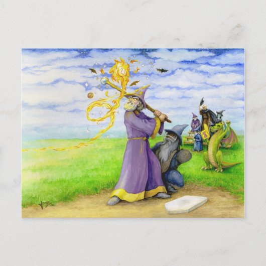 Tovenaar bij Bat Briefkaart (Voorkant)