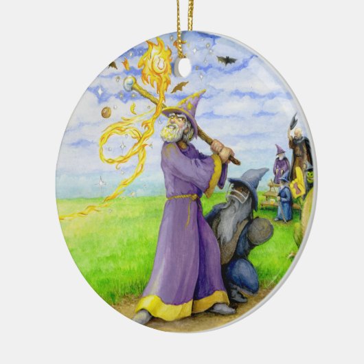 Tovenaar bij Bat Keramisch Ornament (Links)