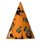 Tovenaar blackcat maan bloomstick feesthoedjes (Achterkant)